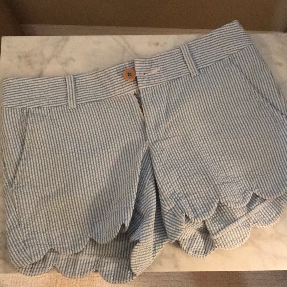 Blue Seersucker Lily Pulitzer Shorts